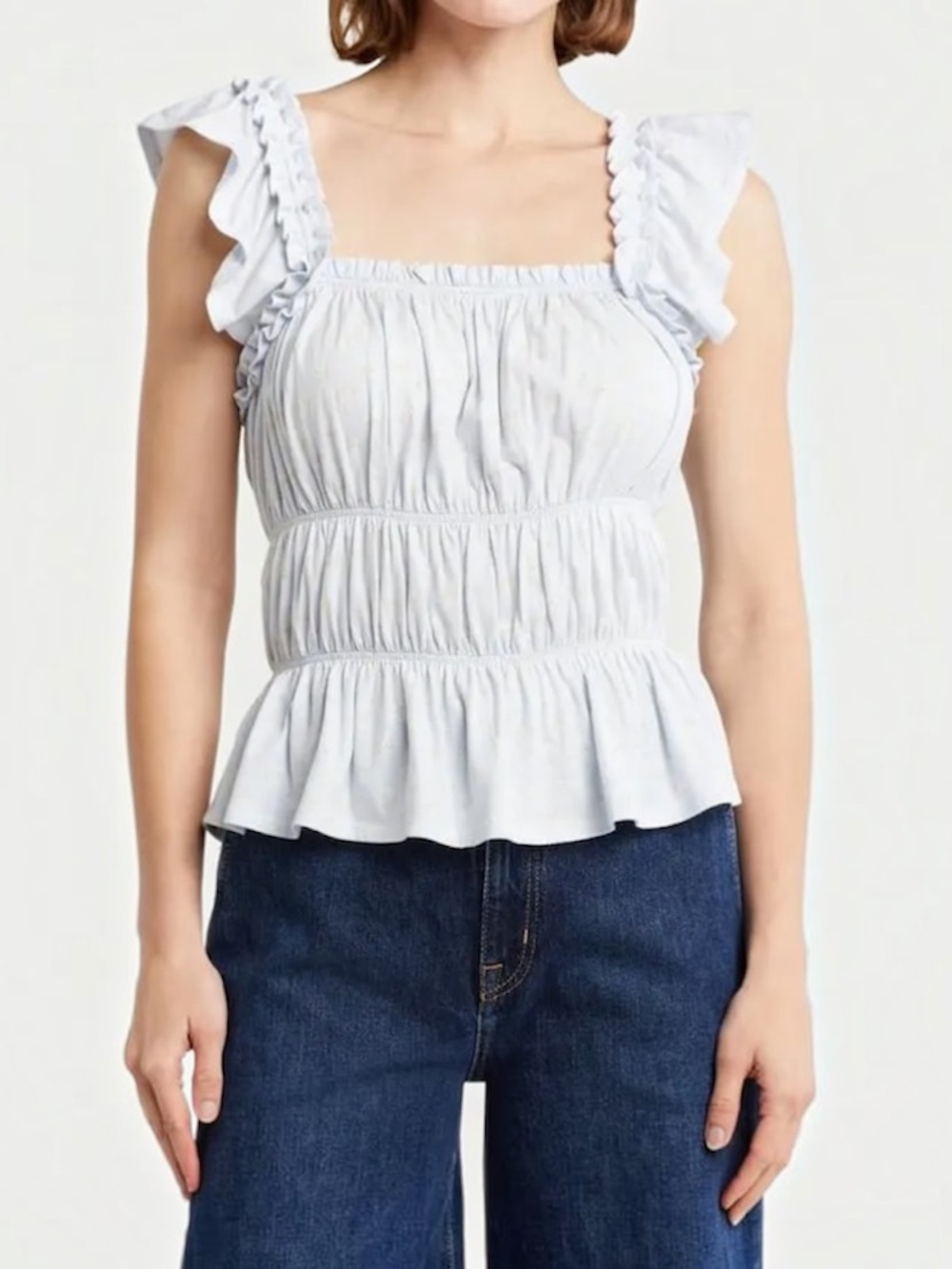 Melrose and Market Smocked Cotton Tank Top